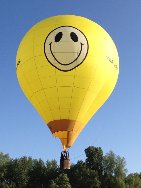 A ballon kosara és égője közelről